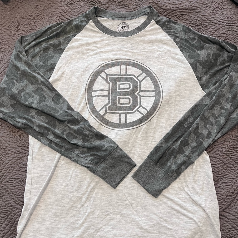 47 Brand Boston Bruins long sleeve t shirt size large